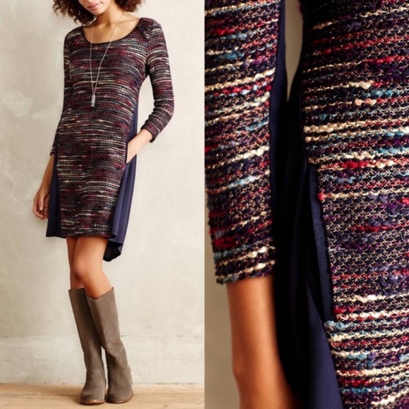 long sleeve knit mini dress